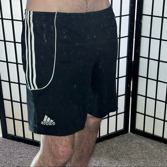 Black & White Adidas Climalite Athletic Gym Shorts